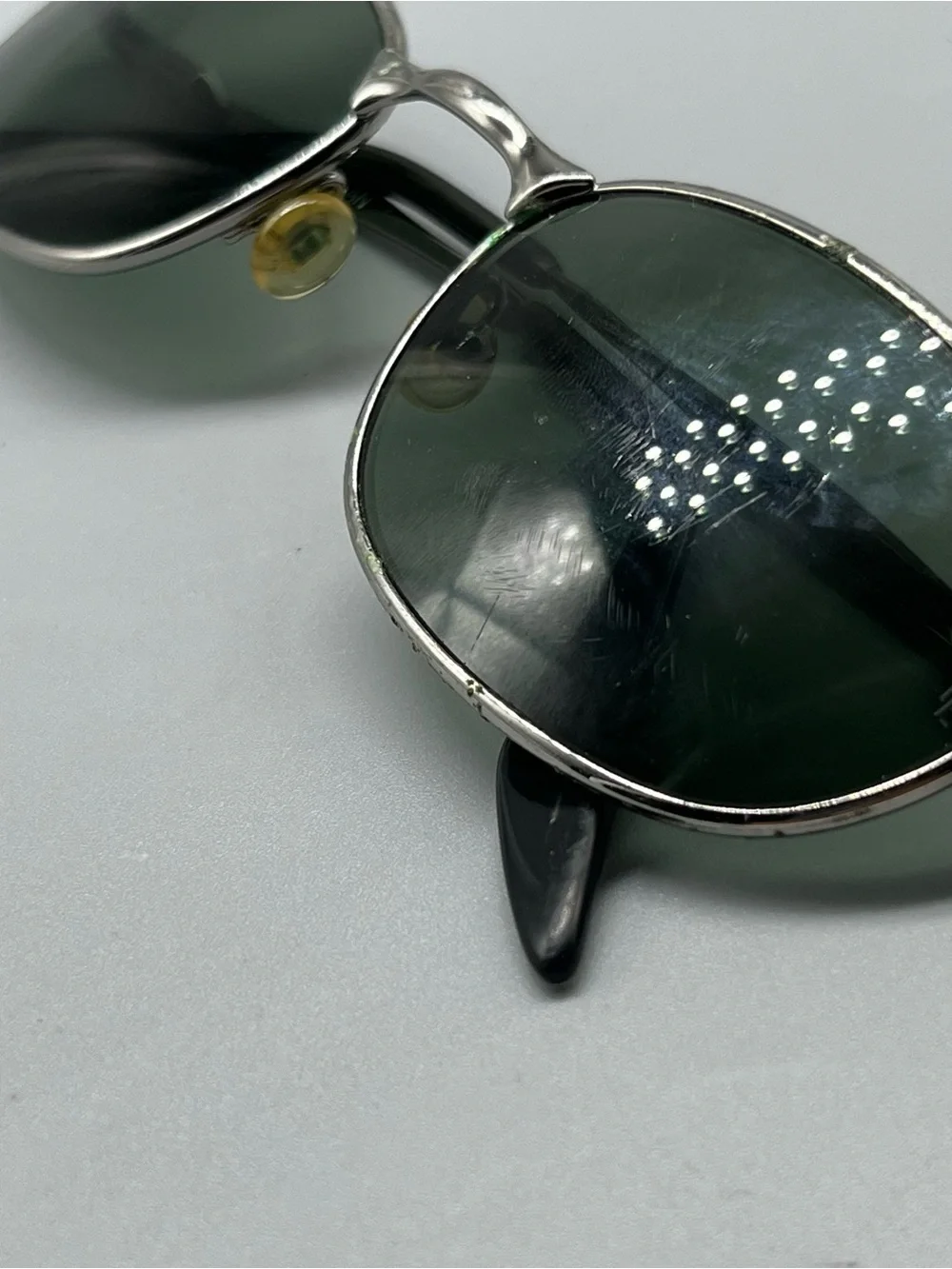 B&L Ray-Ban Vintage Sunglasses Green Lenses Gunmetal Frame